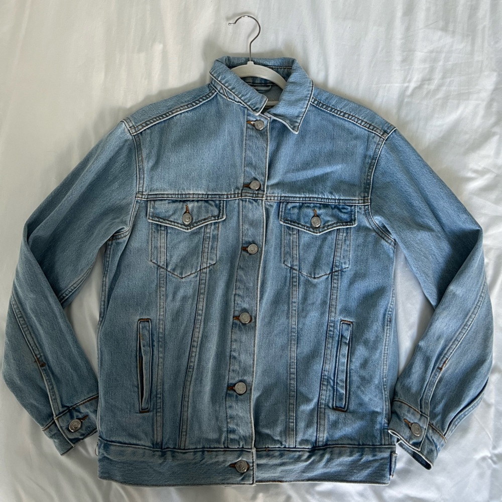 Topshop Light Wash Demin Jacket - Slightly Oversized